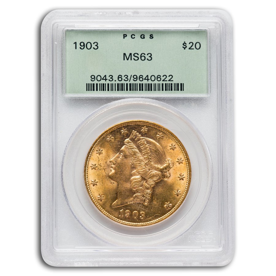 1903 $20 Liberty Gold Double Eagle MS-63 PCGS