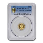 1903 Gold $1.00 Louisiana Purchase Jefferson PR-67 Cameo PCGS