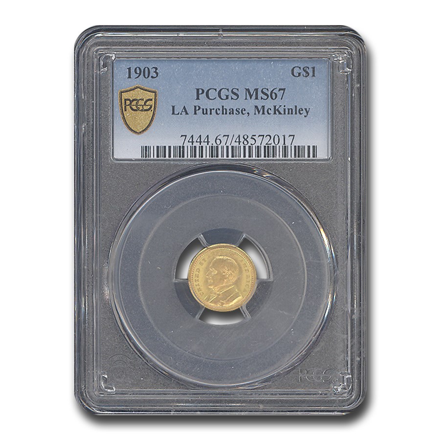 1903 Gold $1.00 Louisiana Purchase McKinley MS-67 PCGS