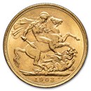 1903-M Australia Gold Sovereign Edward VII BU