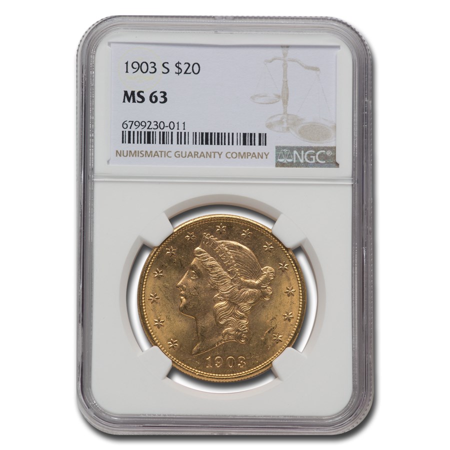 1903-S $20 Liberty Gold Double Eagle MS-63 NGC