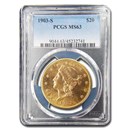 1903-S $20 Liberty Gold Double Eagle MS-63 PCGS