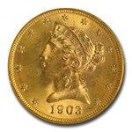 1903-S $5 Liberty Gold Half Eagle MS-65 NGC