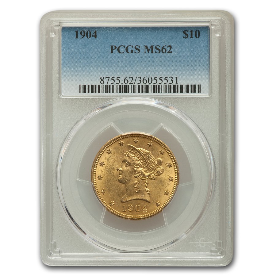 1904 $10 Liberty Gold Eagle MS-62 PCGS