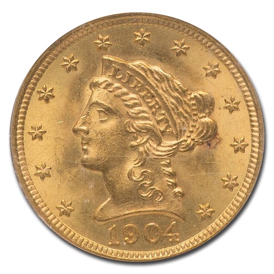 Buy 1904 $2.50 Liberty Gold Quarter Eagle MS-65 PCGS | APMEX