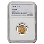 1904 $2.50 Liberty Gold Quarter Eagle MS-66 NGC