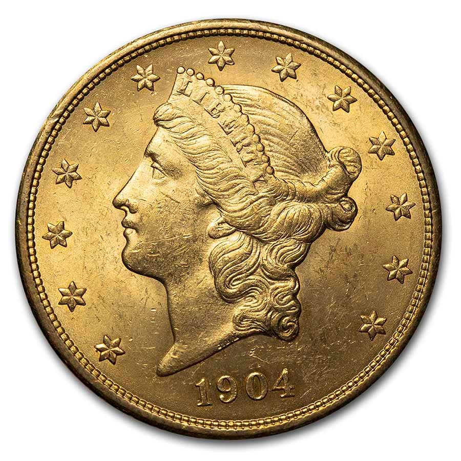 1904 $20 Liberty Gold Double Eagle AU