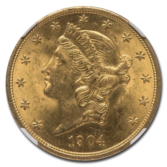 Buy 1904 $20 Liberty Gold Double Eagle MS-62 NGC CAC | APMEX