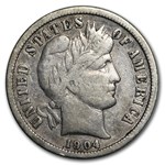 1904 Barber Dime Fine