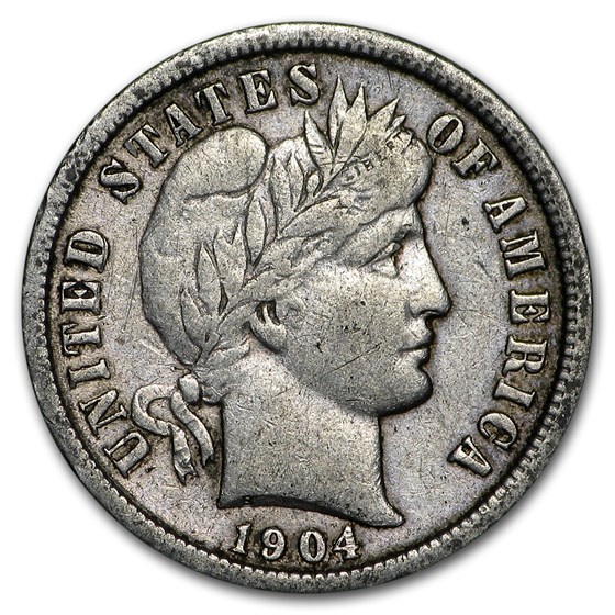 Buy 1904 Barber Dime XF | APMEX