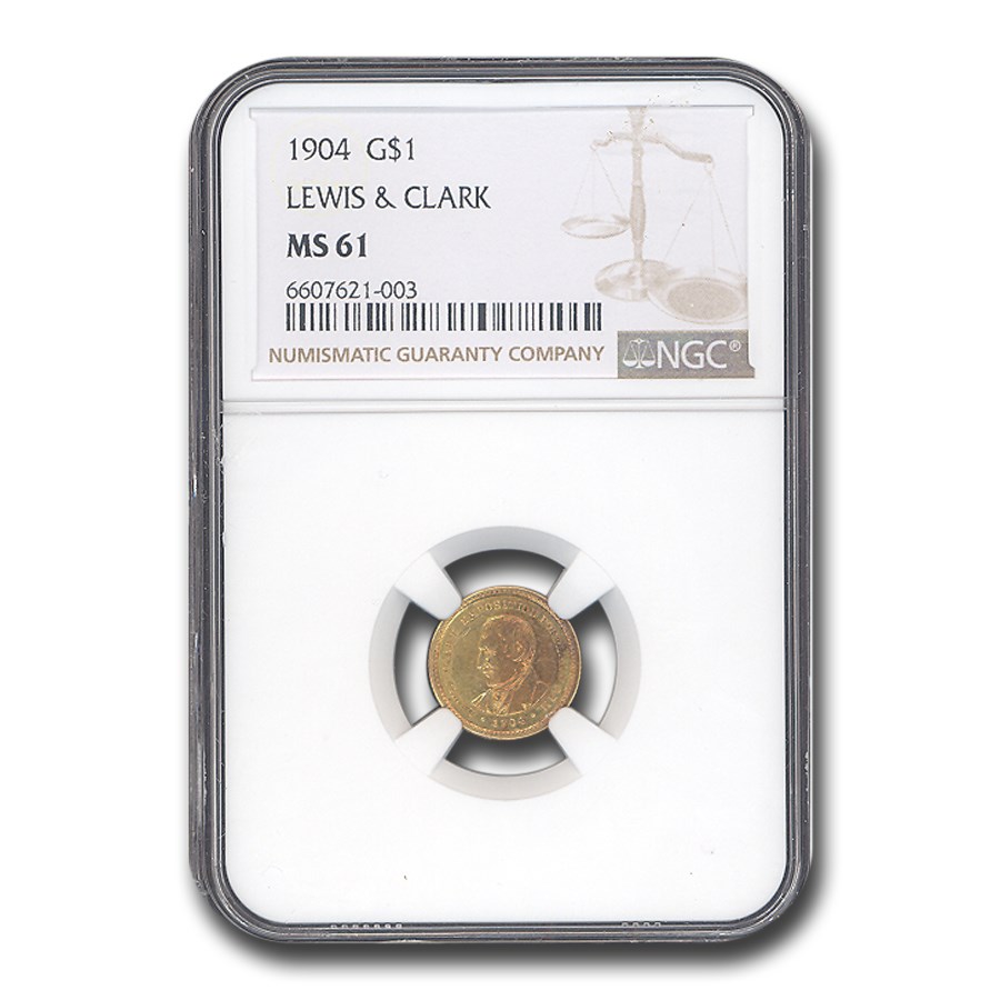 1904 Gold $1.00 Lewis & Clark MS-61 NGC