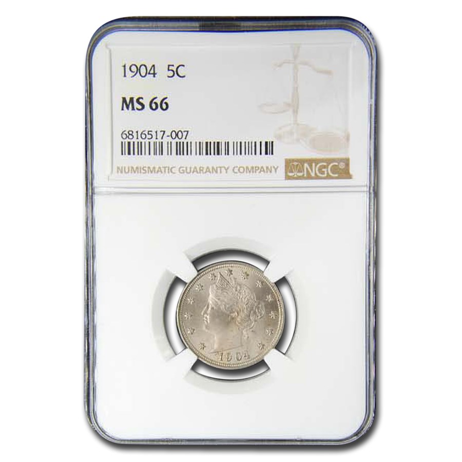 1904 Liberty Head V Nickel MS-66 NGC