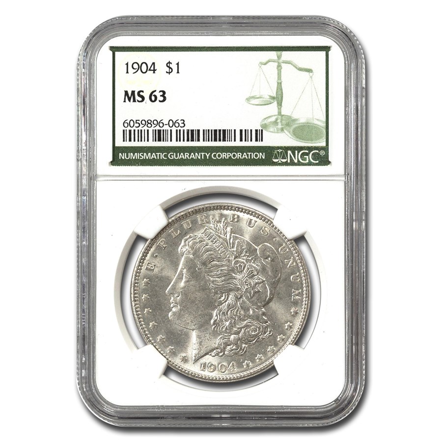 1904 Morgan Dollar MS-63 NGC (Green Label)