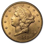 1904-S $20 Liberty Gold Double Eagle AU