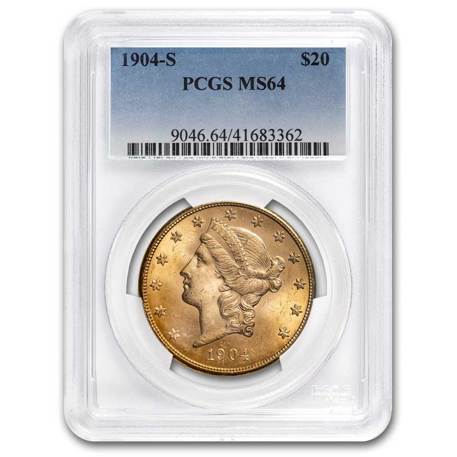 Buy 1904-S $20 Liberty Gold Double Eagle MS-64 PCGS | APMEX