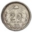 1905-1914 Mexican Silver 20 Centavos Avg Circ (ASW .1286 oz)