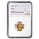 1905 $2.50 Liberty Gold Quarter Eagle PF-65 NGC