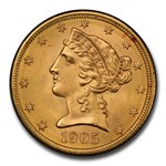 1905 $5 Liberty Gold Half Eagle MS-68 PCGS