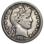 1905 Barber Quarter VF