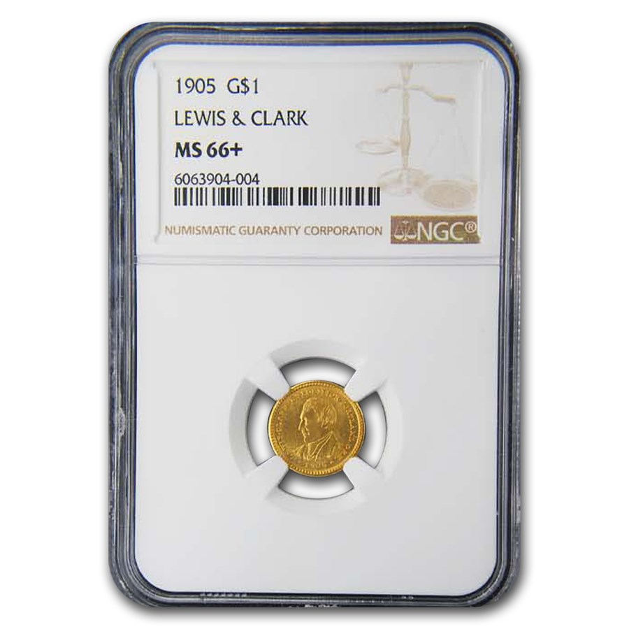 1905 Gold $1.00 Lewis & Clark MS-66+ NGC