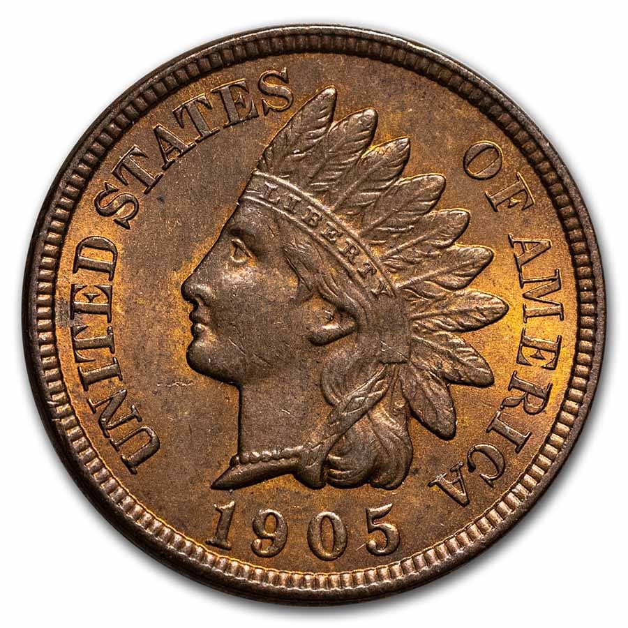 1905 Indian Head Cent BU (Red/Brown)