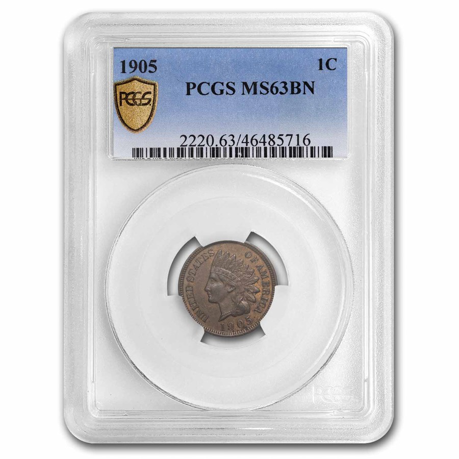 1905 Indian Head Cent MS-63 PCGS (Brown)