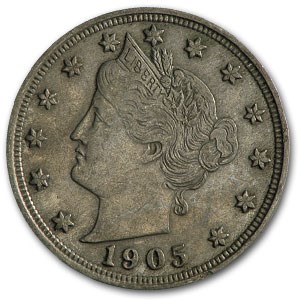 1905 Liberty Head V Nickel XF