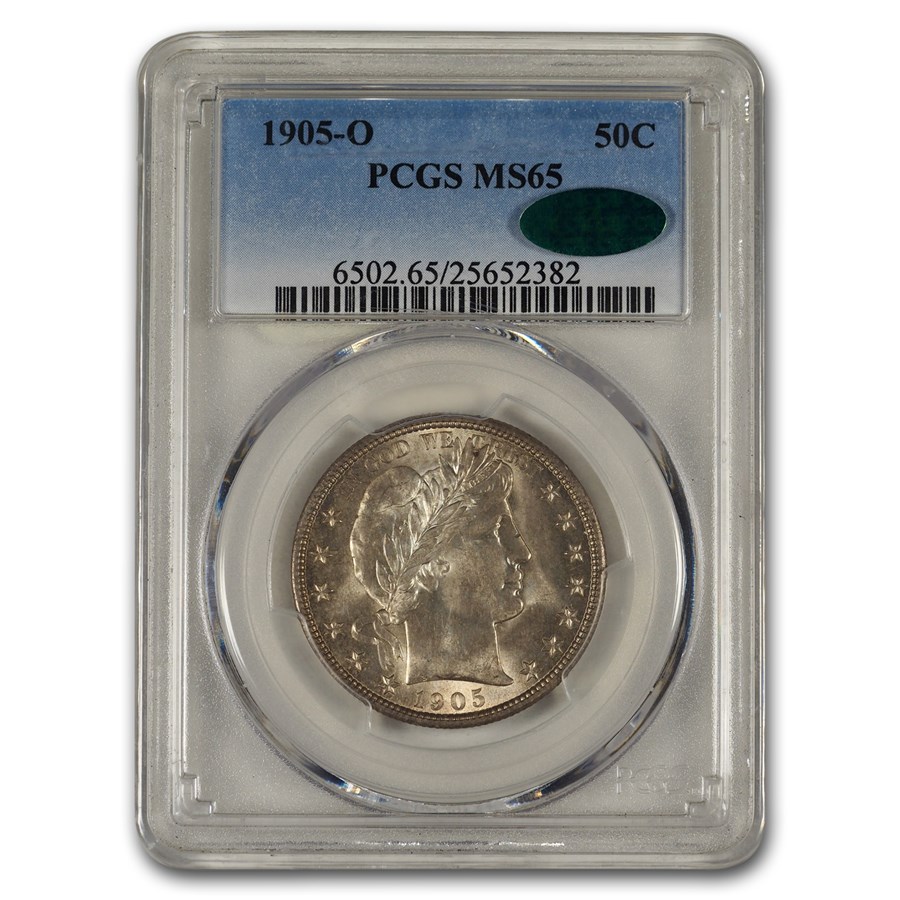 Buy 1905-O Barber Half Dollar MS-65 PCGS CAC | APMEX