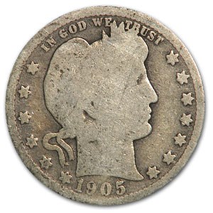 1905-O Barber Quarter AG