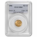 1906 $2.50 Liberty Gold Quarter Eagle MS-64 PCGS