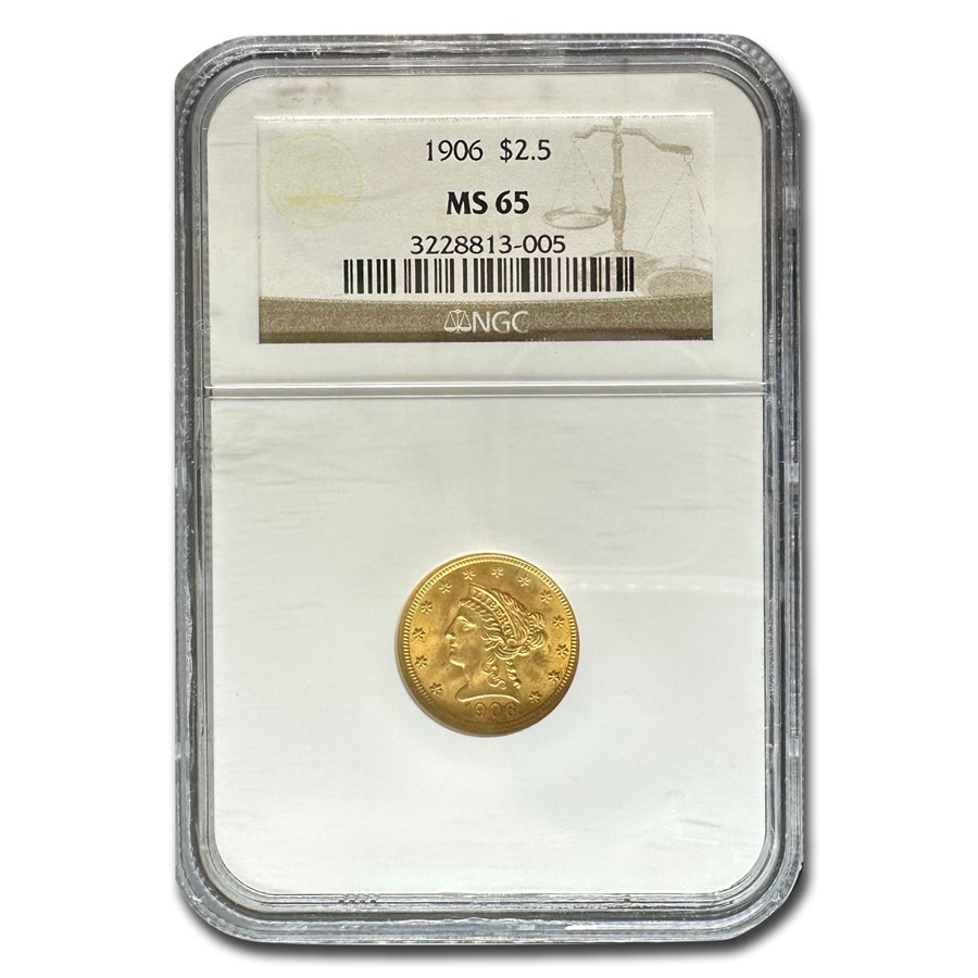 1906 $2.50 Liberty Gold Quarter Eagle MS-65 NGC