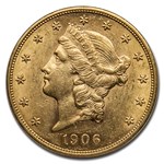 1906 $20 Liberty Gold Double Eagle AU