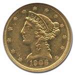 1906 $5 Liberty Gold Half Eagle PF-58 NGC