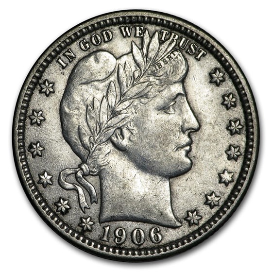 Buy 1906-D Barber Quarter AU | APMEX