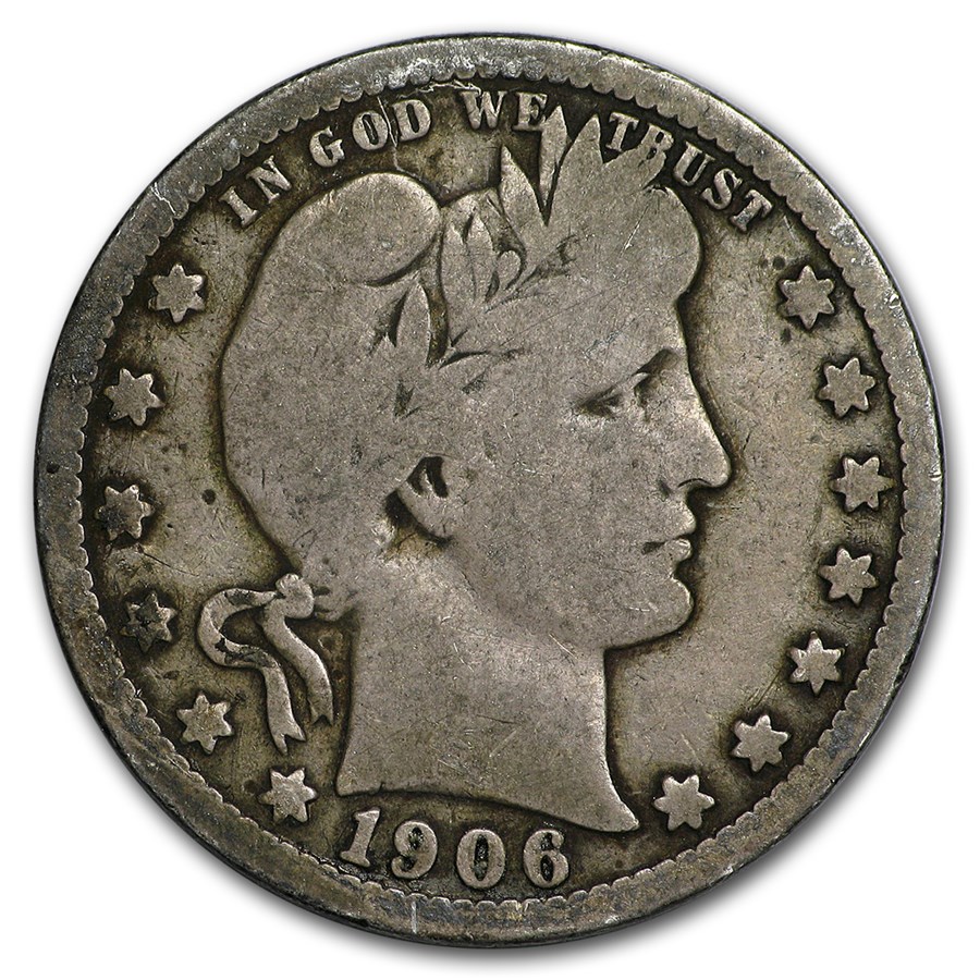 1906-O Barber Quarter VG