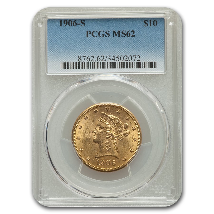 Buy 1906-S $10 Liberty Gold Eagle MS-62 PCGS | APMEX