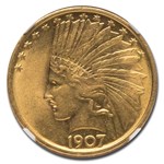 1907 $10 Indian Gold Eagle MS-61 NGC