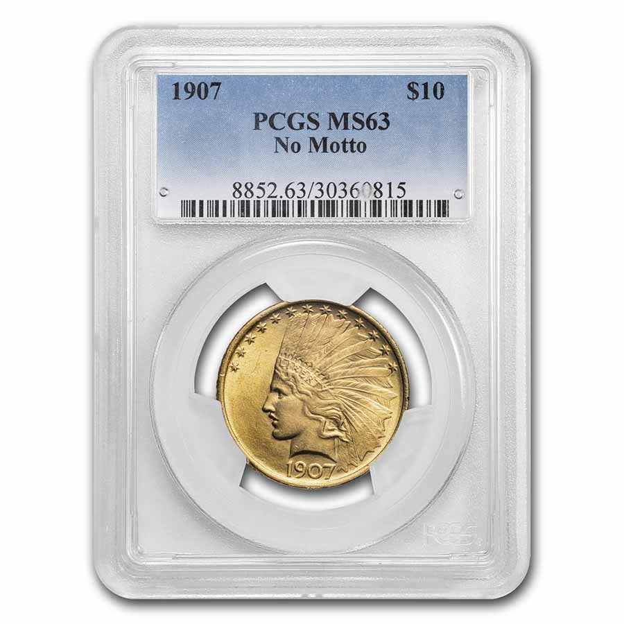 1907 $10 Indian Gold Eagle MS-63 PCGS