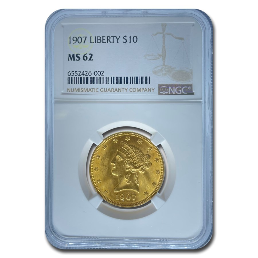 1907 $10 Liberty Gold Eagle MS-62 NGC