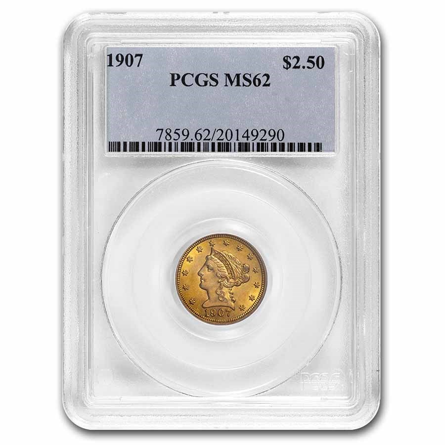 Buy 1907 $2.50 Liberty Gold Quarter Eagle MS-62 PCGS | APMEX