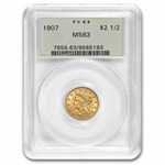 1907 $2.50 Liberty Gold Quarter Eagle MS-63 PCGS