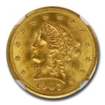 1907 $2.50 Liberty Gold Quarter Eagle MS-64 NGC