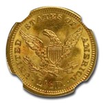 1907 $2.50 Liberty Gold Quarter Eagle MS-64 NGC