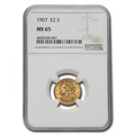 1907 $2.50 Liberty Gold Quarter Eagle MS-65 NGC