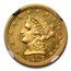 1907 $2.50 Liberty Gold Quarter Eagle PF-63 Cameo NGC