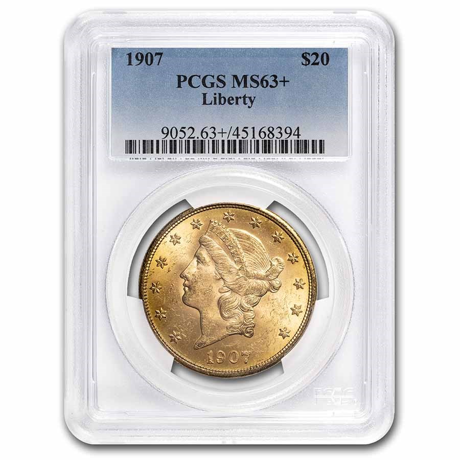 Buy 1907 $20 Liberty Gold Double Eagle PCGS MS-63+ | APMEX