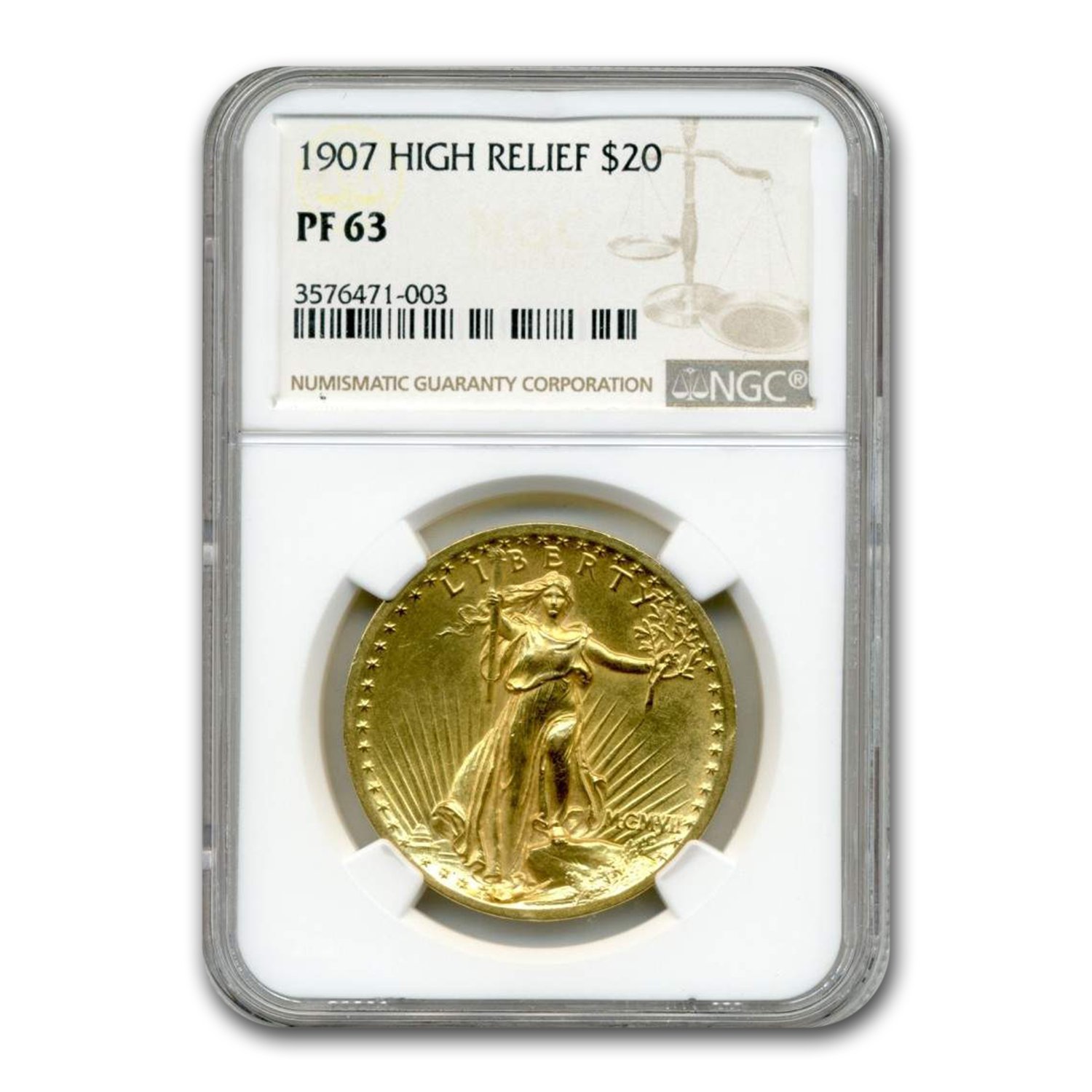 Buy 1907 $20 Saint-Gaudens Gold High Relief PF-63 NGC | APMEX