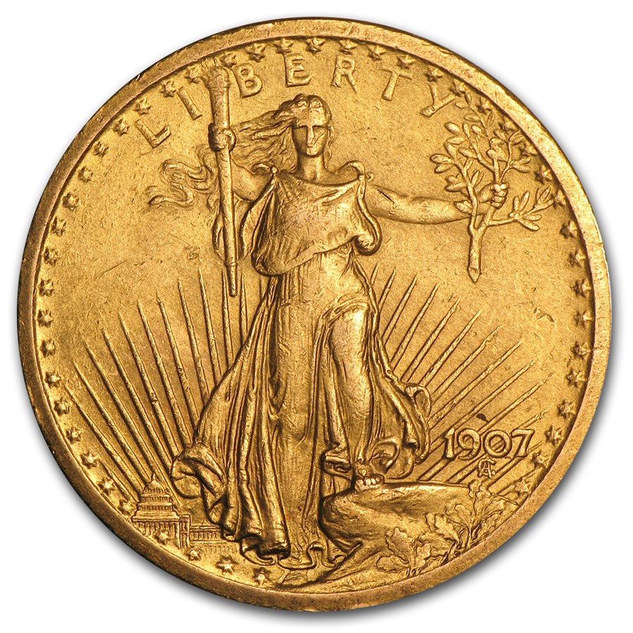 1907 $20 St Gaudens (Cleaned)