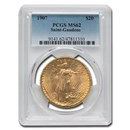 1907 $20 St Gaudens Gold Double Eagle MS-62 PCGS