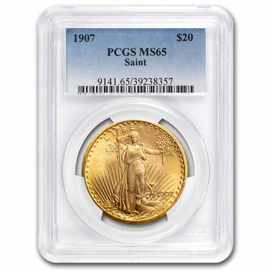 1907 $20 St Gaudens Gold Double Eagle MS-65 PCGS